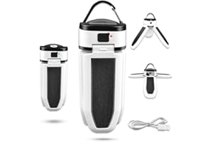 CT-TRONICS Lámpara camping portátil, Linterna Led Solar de 3 brazos, recargable usb, 20h de duración , plegable, 6000k, colgante, acampada, camping, tienda de campaña, senderismo, pesca, emergencia