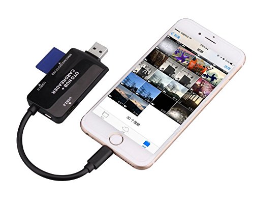 EX1 Kartenleser OTG HUB TF SD Karte USB MMC MS M2 für Apple iPhone / iPad, Android Smartphone und Tablette, und PC Computer Laptop - 3