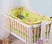 LARGE PADDED CRIB BUMPER 260 cm LONG TO FIT REGULAR CRIB / CRADLE 90x40 cm - SAFARI / JUNGLE