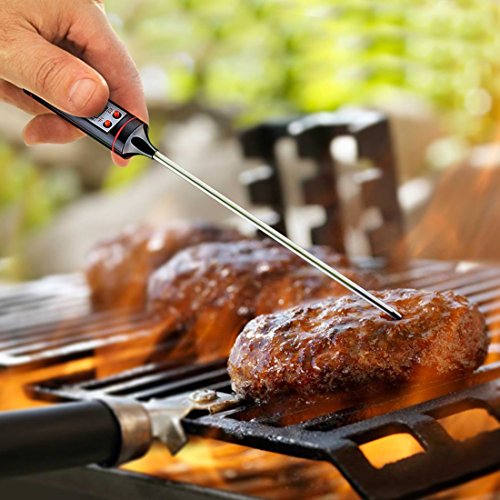 Küchen-Thermometer Kochen Thermometer BBQ Thermometer Lmmersion Thermometer Läglich lesen Mit langer Sonde, Starlotus LCD Bildschirm Korrosionsschutz, Ideal für Braten, Kochen, BBQ, Backen, Babynahrung, Badegewässer - 5