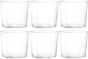 H&H Starck Set 6 Bicchieri Vino, Vetro Ultrasottile, 270 ml