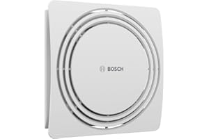BOSCH THERMOTECHNIK Bosch Silent Bathroom Extractor Fan 1900 DH W100 - For Ventilation in Bathroom and Toilet, Against Moisture and Mould - With Humidistat and Timer - 100mm Diameter