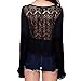 MK13 2015 The New Lace Chiffon shirt Long-sleeved T-shirt (S, BLACK)