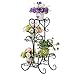 Produktbild JNYZQ Eisen Blume Frame Landing Blumentopf Regal Multilayer Indoor und Outdoor europäischen Stil Blume Rack Wohnzimmer Balkon Scindapsus Blume Stehen (Farbe : Gold, größe : 51cm*24cm*100cm)