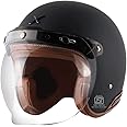 axor Retro Jet Leather Helmet (Dull Black, M)