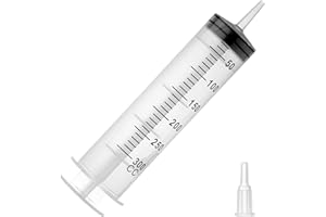 COTOM 300ml Large Syringe Plastic, Pet Feeding Syringe Sterile Package for Scientific Labs, Measurement, Dispensing, Watering, Refilling