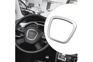INOVEY Jennifer Garniture D'Emblème De Corps D'Autocollant De Volant D'Auto D'Alliage D'Aluminium Compatible avec Audi A3 / A4 / A5 / Q5 / Q7