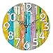 Produktbild Digitale Wanduhr, stumm dekorative Uhr mit Farbstreifenausgang, geeignet für Wohnzimmer, Schlafzimmer, Küche