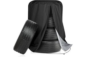 ‎RIISOYU Riisoyu Universale Reifenabdeckung für 4, 80 x 115 cm Autoreifen wasserdichte Reifen Schutzhülle Tasche Reißverschluss Tunnelzug Reifenhülle Große Reifentaschen Reifensack Ersatzradabdeckungen