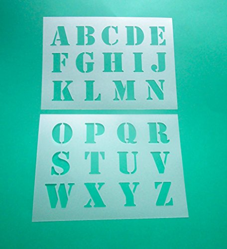 Alphabet - große Druck Buchstaben 5cm hoch 2 Schablonen