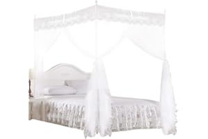 HTGWCG Moskitonetz Einzelbett, Quadratische Moskitonetze Großes Mückennetz für Bett, Mückennetz Bett für Einzelbett, Insektenschutz für Reise und Zuhause120x200x210cm