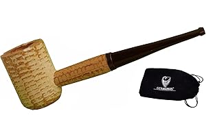 GERMANUS Oryginalna fajka tytoniowa Corncob - Premium Classic Straight, z etui, żeglarz