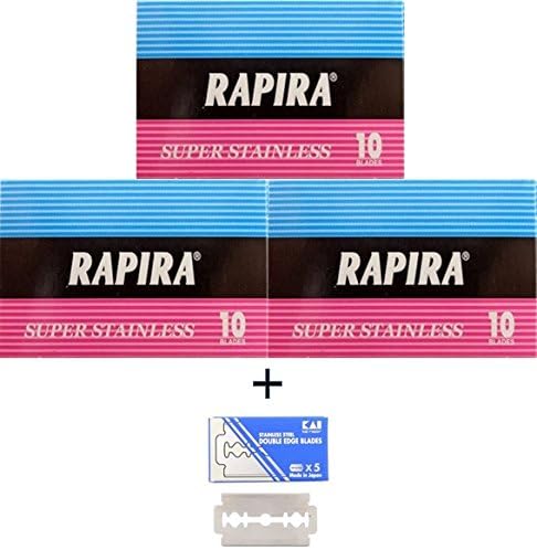 30 Rapira Super Stainless + 1 Free KAI Stainless Steel