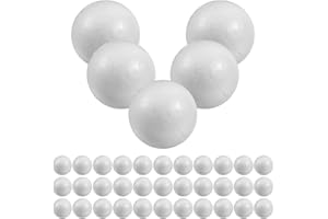 SUPVOX 100pcs Palline di Polistirolo 2cm, Sfere di Schiuma per Fai da Te, Decorazioni per Albero di Natale, Modellini, Creazioni Artigianali, Matrimoni e Festive