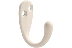 HASWARE 6 ganci appendiabiti da parete, ganci per abiti, resistenti, con 12 viti per camera da letto, bagno, cucina, porta parete (bianco)