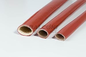 BALCONI PERFORMANCE Guaina protezione tubi vano motore Auto. Resistenza calore raggi UV olio benzina, Colore ROSSO, diametro disponibile da 1 mm a 25 mm, venduto al metro (ID 16 mm)