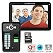 Produktbild HUALI 9inch Aufnahme RFID-Password Fingerprint Erkennung 900TVL Color Video Door Telefon Intercom Regenschutz Night Vision 8G TF Card