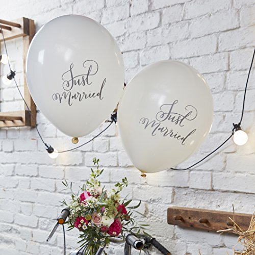 Ballons „Just Married“, creme, 10 St. – Luftballons in Cremè mit „Just Married“ Aufdruck - 2