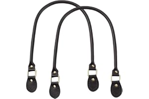 PH PandaHall 2pcs Manijas de Bolsa de Cuero con Cierres de Aleación Mangos de Bolsa Marrón Coco para Accesorios de Reemplazo de Correas de Bolsa