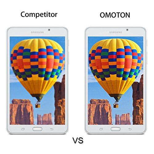 OMOTON Panzerglas Schutzfolie für Samsung Galaxy Tab A 7.0 mit [9H Härte] [Crystal Clear] [kratzresistent] [Bläschenfrei für Installation] - 5