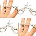 Produktbild 10 X Mini Handschellen Fingerhandschellen Metall mit Schlüssel JGA Party Set by schenkfix