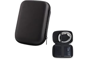 HABNI Tui De Protection Pour Disque Dur Externe 2,5" Et Ssd Portable – Coque Rigide En Eva Avec Filet Intérieur,14 * 10 * 4 Cm,Noir