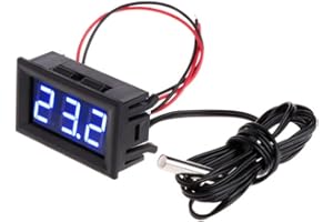 ZYWUOY Digital Thermometer with Probe, Car Thermometers, Digital LED -50~110°C Thermometer DC 5-12V Car Temperature Panel Meter Gauge
