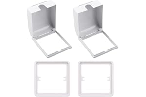 Acmerota Boîtier de couvercle de prise étanche, protecteur de prise électrique anti-poussière, couvercle de protection pour interrupteur mural électrique à l'épreuve des enfants (blanc)