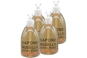 FEI FAN Sapone Extra Puro,MARSIGLIA, Per Mani, Viso e Corpo, Con Estratto Biologico Di Foglia Di Olivo 500ml (4 Unità)