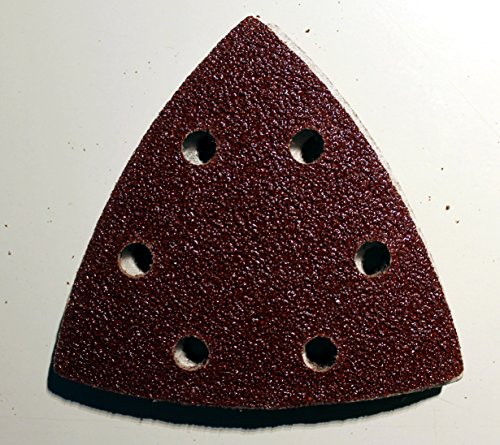 60 Blatt Klett Schleifdreiecke Delta Schleifpapier + 1 Blatt Gratis 93x93x93mm 6-Loch Körnung gemischt je 10 Blatt K40/K60/K80/K120/K180/K240 - 6