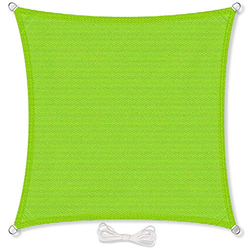 CelinaSun Toldo con protección Solar para jardín y balcón HDPE Polietileno Transpirable Cuadrado 2 x 2 m Rojo