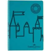 Faber-Castell A4 Boy 80 Yaprak Plastik Kapak Telli &Ccedil;izgili Defter, Yeşil