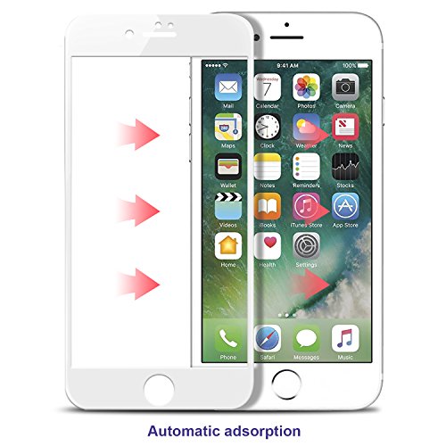 iPhone 7 Plus Schutzfolie , Ubegood [1-Pack] iPhone 7 Plus Gehärtetem Glas Ultra-klar Panzersglas 9H Hartglas Displayschutzfolie für iPhone 7 Plus (Weiß) - 3