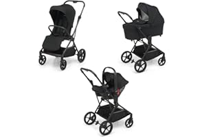 Foppapedretti Spritz I-Size, Sistema Modulare Combinato per Bambini, Navicella Passeggino e Seggiolino auto I-Size, Licorice