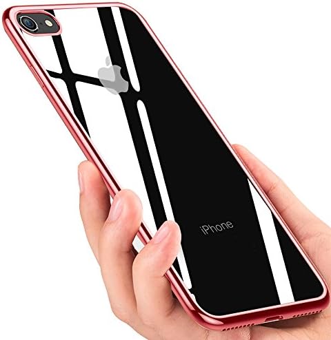 iPhone 8 Plus Case, Infreecs Bumper Case Cover Soft Gel Silicone TPU shockproof Anti-Scratch cover Phone Case for for Apple iPhone 7 Plus(2016) / iPhone 8 Plus(2017) - Rose