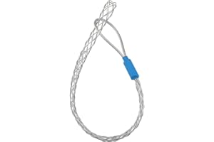 VGOL Calcetín de tracción de Cable para 4 a 6mm Cable de Acero Inoxidable Galvanizado Antideslizante Manga de Tracción Cable de Malla Flexible Calcetín de Cable Longitud 22cm, Azul
