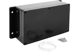 YAYODS Caja de derivación negra – 23 x 15 x 8,5 cm carcasa electrónica – Caja de derivación con oreja fija – Caja de conexiones resistente al agua IP67 – Caja de distribución de plástico ABS para