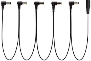 KINDPACK YHUS Câble d'alimentation Pour Pédale Guitare, Adaptateur d'alimentation En Daisy Chain 3 4 5 Voies, Répartiteur Alimentation, Cordon D'alimentation pour Pédale d'effets Corde(size:type 5 Voies)