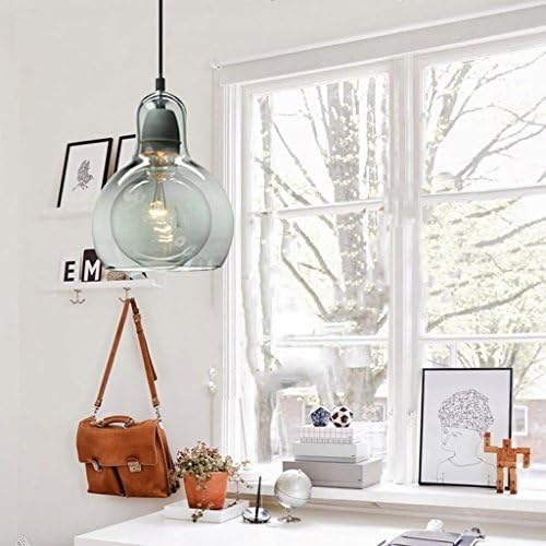 GBYZHMH The glass lighting pendant lamp modern, minimalist chandeliers as Lounge Restaurant Bar Cafe Interior Lighting green (Color B-18 * 23 cm).