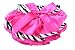Baby Girl Cute Ruffle Bloomers with Ribbon Bow (Small (6 to 12 Months), Zebra Black White Pink)