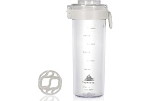 OUOUMUF Protein Shaker,shaker für proteinshakes- für super cremige Fitness Eiweiß Shakes,shaker proteinshaker 500ml - Langlebiger, Auslaufsicherer, Geruchsneutraler Shake Becher BPA-frei(Weiß)