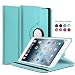Produktbild TheBlingZ.® Apple iPad 2 3 4 Hülle Case Schutzhülle 360 Grad Rotation Flip Cover PU Kunstleder - Blau