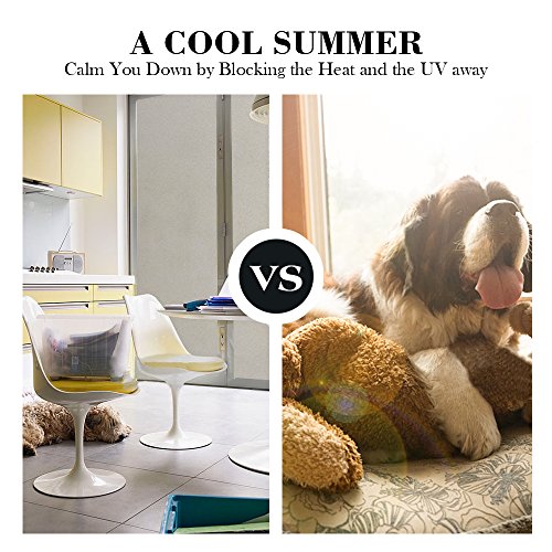 Rabbitgoo Fensterfolie Sichtschutzfolie Fensterschutzfolie Blickdicht, Statisch Haftend, Anti-UV, Upgrade Version 90*200cm - 3