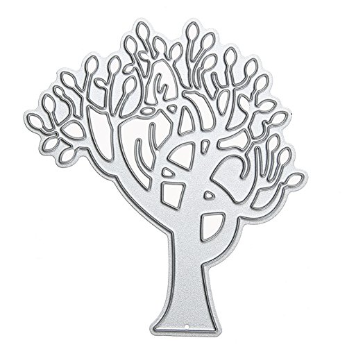 Amazingdeal365 Baum Metall Form Schablonen Schneiden DIY Dekor Sammelalbum Karten Buchzeichen Lesezeichen als Geschenk für Freunde Geburtstag Kinder,Kindergarten Hobby Schule Handarbeit Unterricht usw. Ein tolles Geschenk!