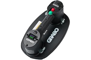 RAIZIDOM Nemo GRABO PRO-Lifter-20 - Sollevatore elettrico con ventosa che crea il sottovuoto, con funzione di accensione e spegnimento automatico della pompa, display digitale, 1 batteria