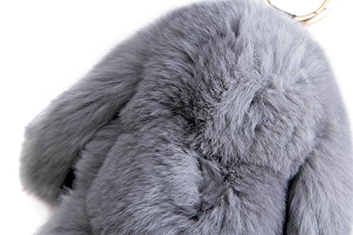 YISEVEN Kaninchen Pelz Anhänger Plüsch Fahrzeugschlüssel Handtaschenanhänger Schlüsselanhänger - 5