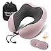 Produktbild Keenstone Nackenkissen Nackenhörnchen Memory Foam Reisekissen aus weichem und angenehmen Memory-Schaumstoff mit Ohrenstöpsel, atmungsaktiv und ergonomische Stützfunktion