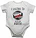 I Listen to Rock N Roll With My Auntie - Baby Vests Bodysuits Baby Grows Personalised Graphic for Music Lover - Boys, Girls - White - 0 - 3 Months