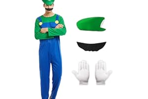 Ficlwigkis Fancy Dress Costume Kids Costume with Cap Beard Gloves for Kids Adults Boys Girls Halloween Cosplay