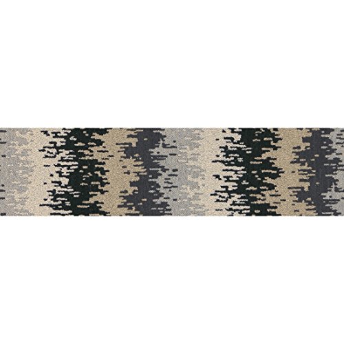 Stoff Polsterstoff Möbelstoff Bezugsstoff Meterware für Stühle, Eckbänke, etc. – Allure Grau Gestreift – MUSTER - 2